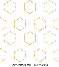 Seamless ornamental vector pattern in golden style