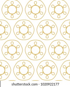 Seamless ornamental vector pattern in golden style
