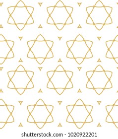 Seamless ornamental vector pattern in golden style