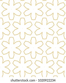 Seamless ornamental vector pattern in golden style