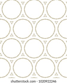Seamless ornamental vector pattern in golden style