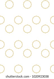 Seamless ornamental vector pattern in golden color