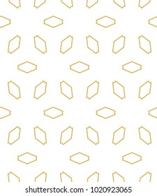 Seamless ornamental vector pattern in golden color