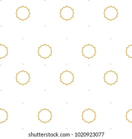 Seamless ornamental vector pattern in golden color