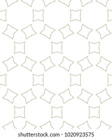 Seamless ornamental vector pattern in golden color