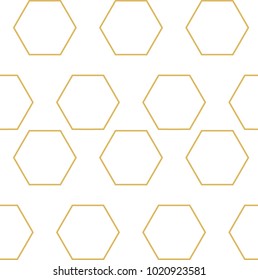 Seamless ornamental vector pattern in golden color