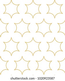 Seamless ornamental vector pattern in golden color