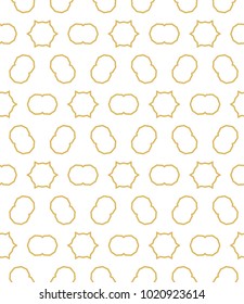 Seamless ornamental vector pattern in golden color