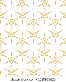 Seamless ornamental vector pattern in golden color