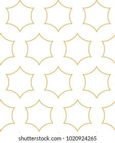 Seamless ornamental vector pattern in golden color