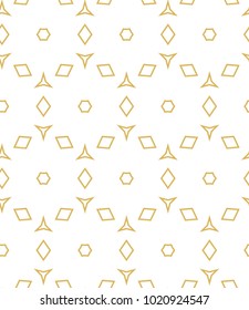 Seamless ornamental vector pattern in golden color