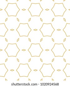 Seamless ornamental vector pattern in golden color