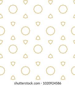 Seamless ornamental vector pattern in golden color
