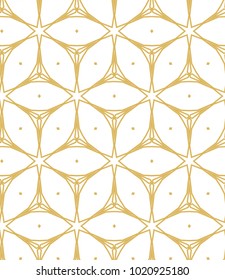 Seamless ornamental vector pattern in golden style