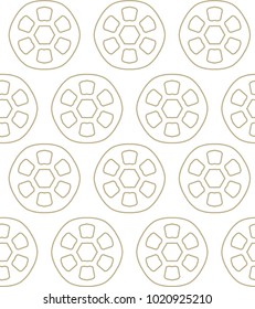 Seamless ornamental vector pattern in golden style