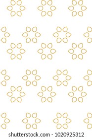 Seamless ornamental vector pattern in golden style