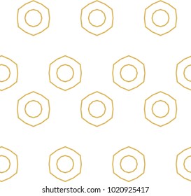Seamless ornamental vector pattern in golden style
