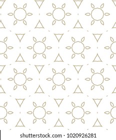 Seamless ornamental vector pattern in golden color