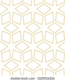 Seamless ornamental vector pattern in golden color