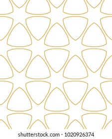 Seamless ornamental vector pattern in golden color