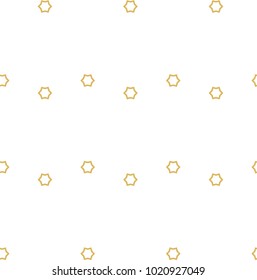 Seamless ornamental vector pattern in golden color