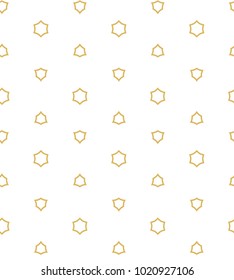Seamless ornamental vector pattern in golden color
