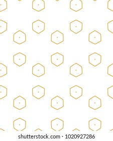 Seamless ornamental vector pattern in golden color