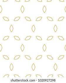 Seamless ornamental vector pattern in golden color