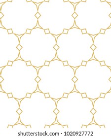 Seamless ornamental vector pattern in golden color