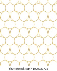 Seamless ornamental vector pattern in golden color