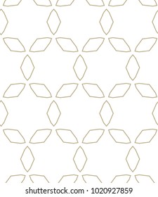 Seamless ornamental vector pattern in golden color
