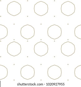 Seamless ornamental vector pattern in golden color