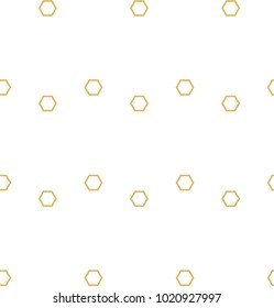 Seamless ornamental vector pattern in golden color