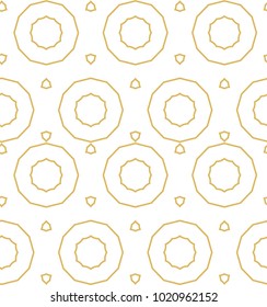 Seamless ornamental vector pattern in golden style