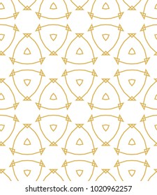 Seamless ornamental vector pattern in golden style