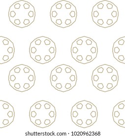 Seamless ornamental vector pattern in golden style