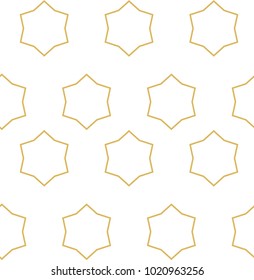 Seamless ornamental vector pattern in golden color