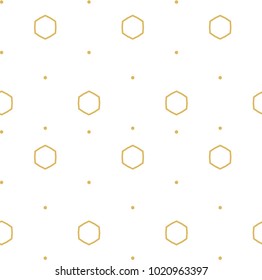 Seamless ornamental vector pattern in golden color