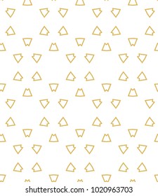 Seamless ornamental vector pattern in golden color