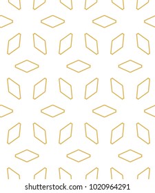 Seamless ornamental vector pattern in golden style