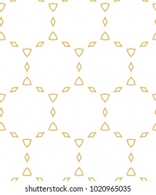 Seamless ornamental vector pattern in golden color