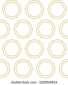 Seamless ornamental vector pattern in golden style