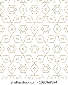Seamless ornamental vector pattern in golden style