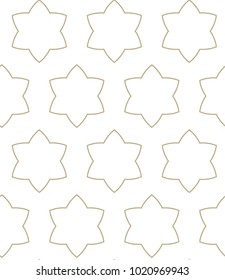 Seamless ornamental vector pattern in golden style