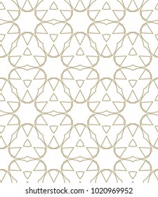 Seamless ornamental vector pattern in golden style