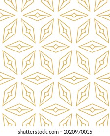 Seamless ornamental vector pattern in golden style