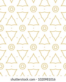 Seamless ornamental vector pattern in golden style