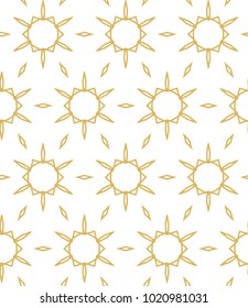 Seamless ornamental vector pattern in golden style