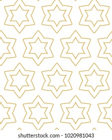 Seamless ornamental vector pattern in golden style