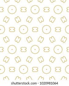Seamless ornamental vector pattern in golden style